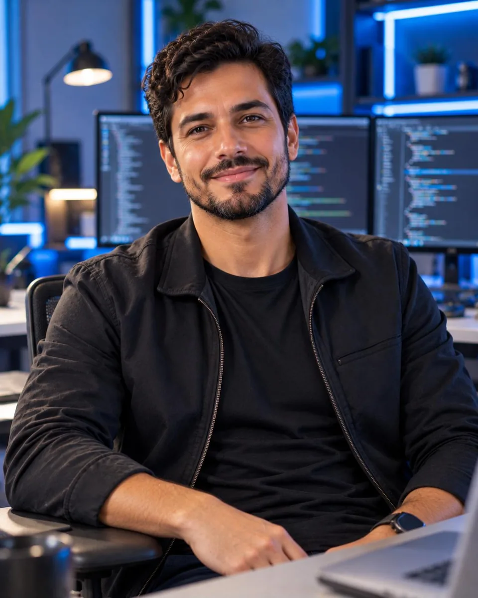 Desenvolvedor de software no computador
